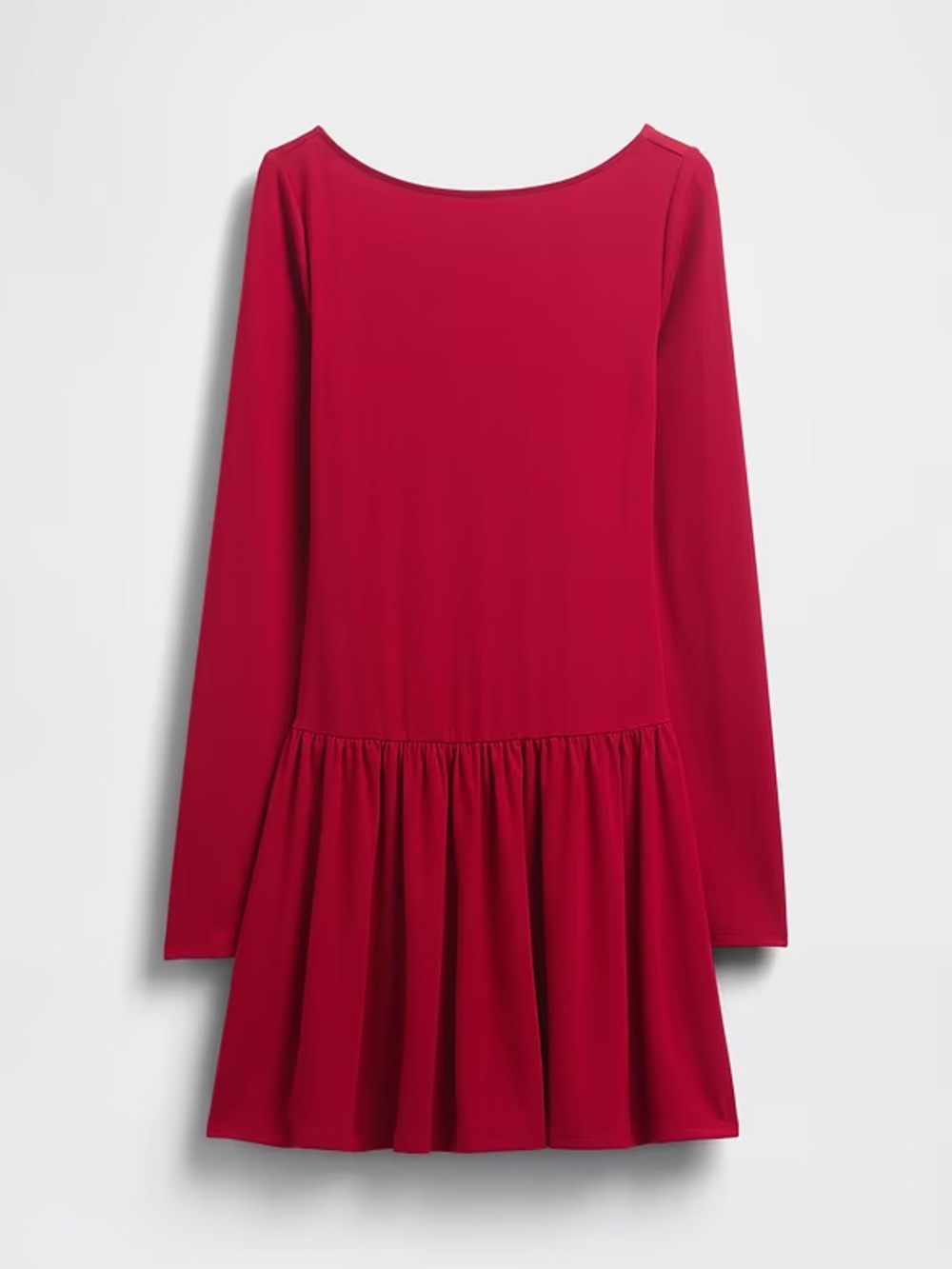GAP Red Long Sleeve Drop-Waist Dress size L Large Tall NWT